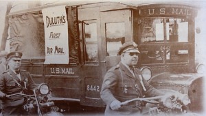 First Air Mail escorted by Motorcycle Police Officers circa 1931 Historical Duluth Minnesota Share Advantage Credit Union